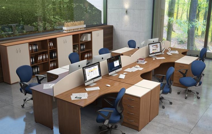 Комплект офисной мебели IMAGO четыре рабочих места, стол для переговоров во Владикавказе - изображение 4